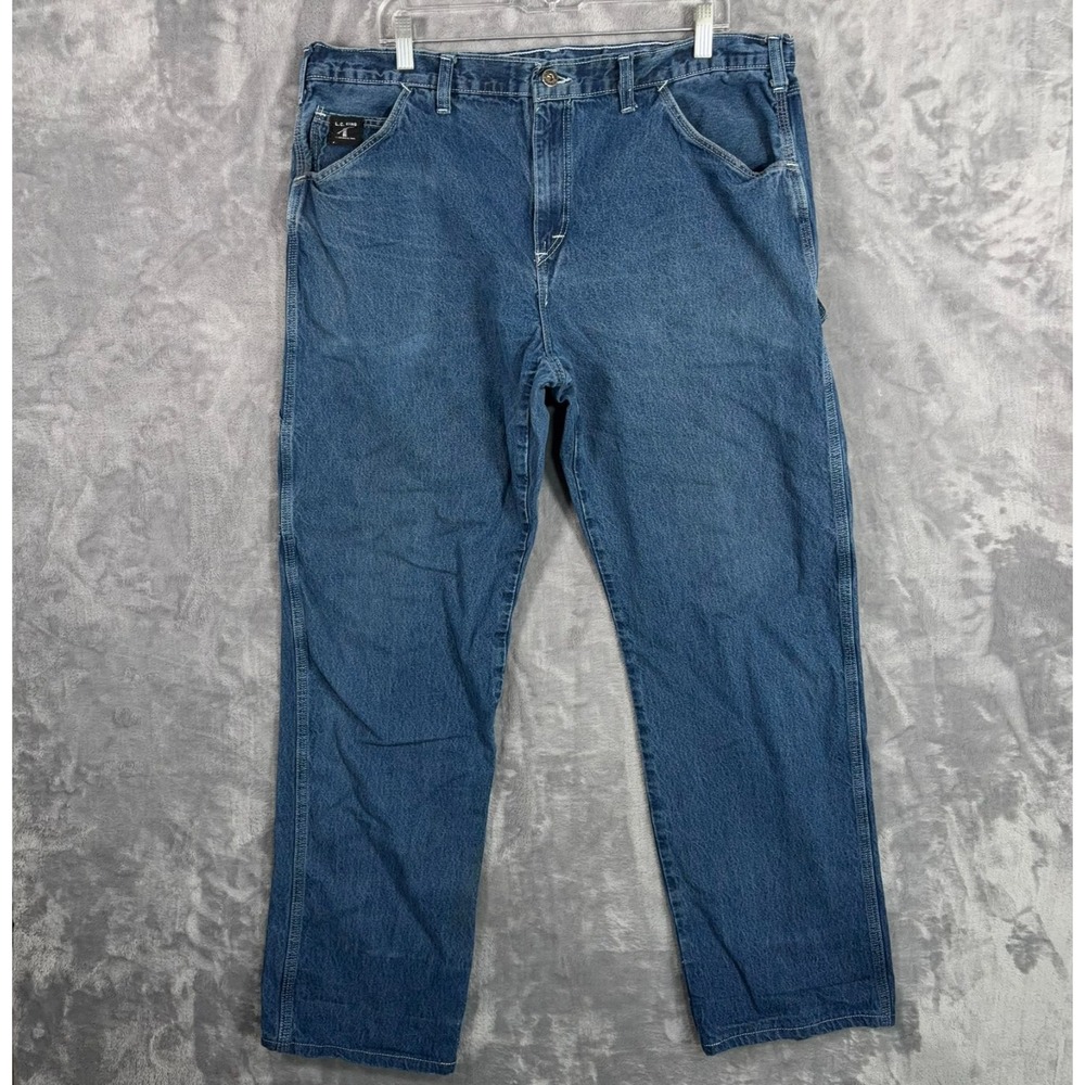 Vintage LC King Jeans Mens 38x32 Carpenter Straight Made USA Y2K Work Denim